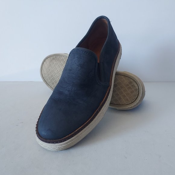 Frye Suede-Leather Loafer Flat Slip-On Casual Shoes Blue Men US8 main image 9